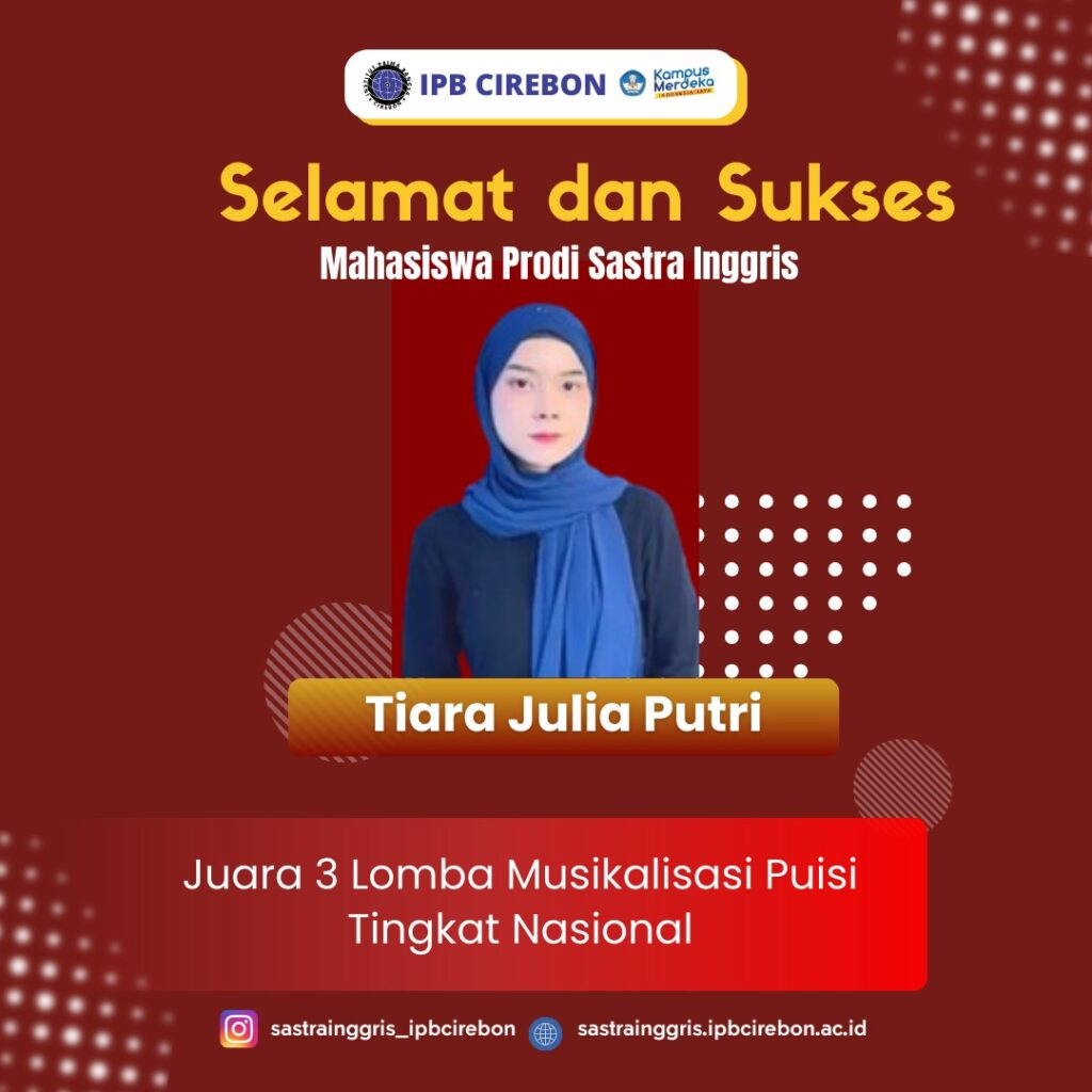 Image: IPB Cirebon student Tiara Julia Putri wins 3rd place in National Poetry Musicalization Competition